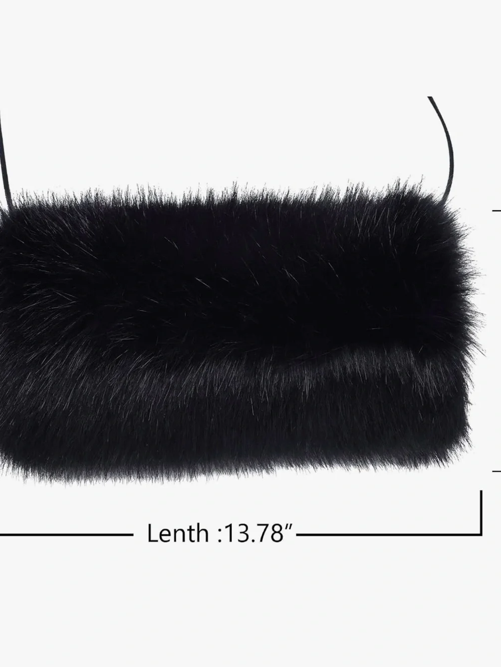 NEW Faux Fur Black Muffler Elegant Dinner Parties